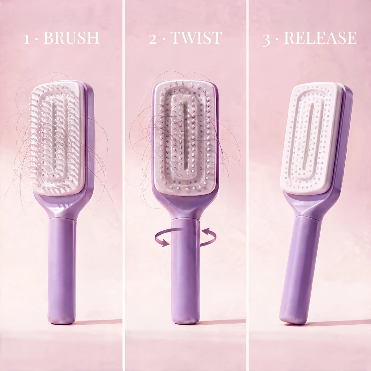 Self-Cleaning Detangling Hair Brush