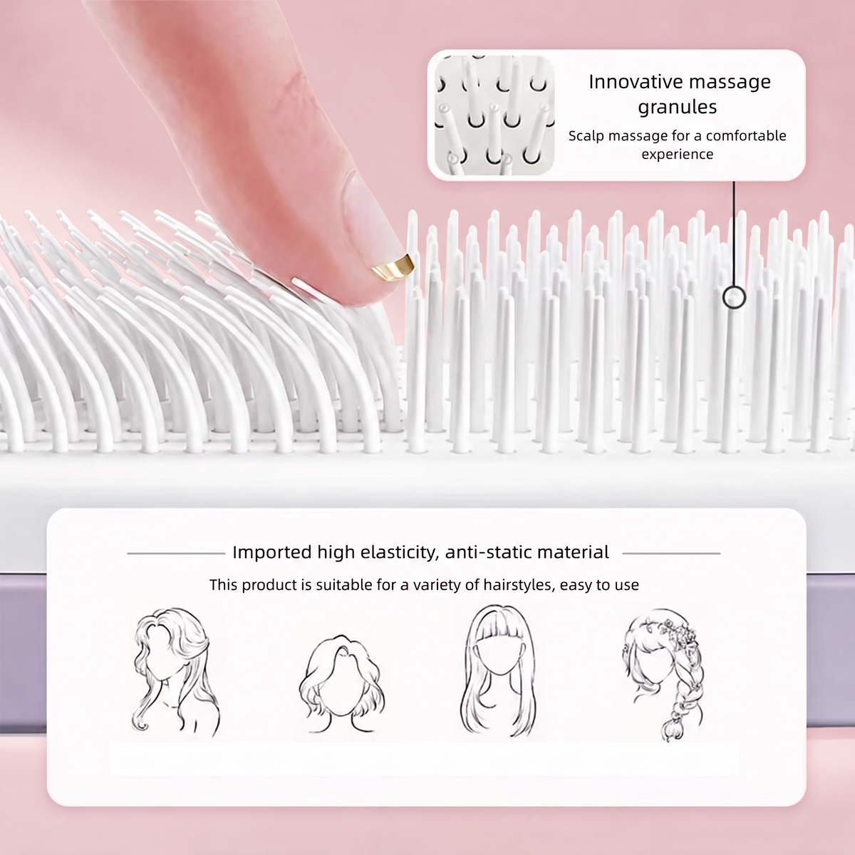 Self-Cleaning Detangling Hair Brush